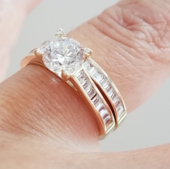 Jewelry - 14k Yellow gold Engagement Ring & Wedding 2pc